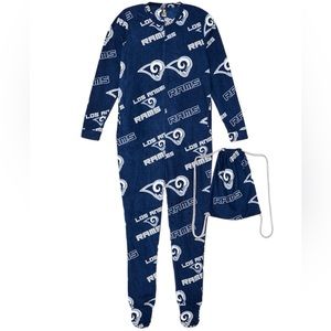 Los Angeles Rams one piece pajamas small new